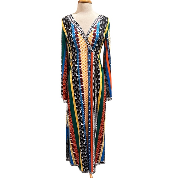 Sucrefas Women’s NWT Boho Hippie Long Sleeve Maxi Dress Size Medium - Picture 1 of 9